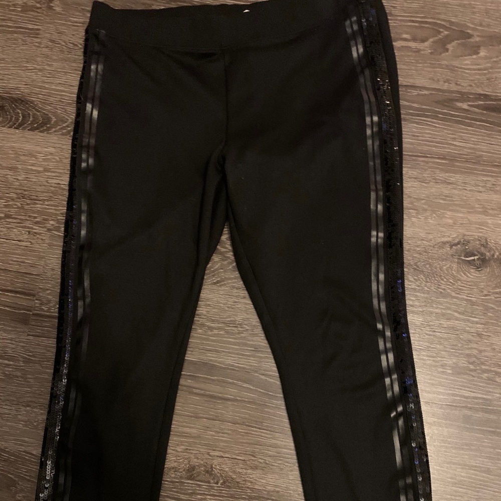Black leggings with details down both legs
